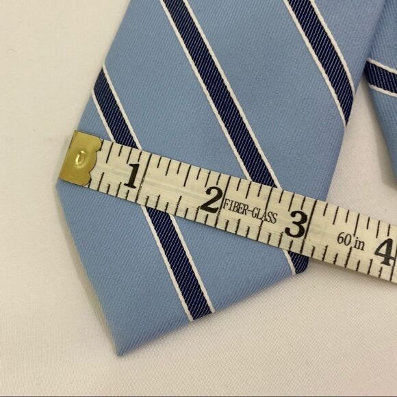 Club Room Men’s Tie Blue and Navy Blue Striped - Picture 2 of 5